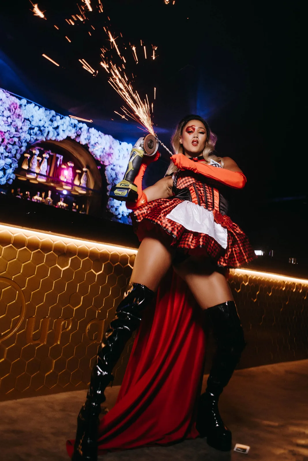 Costumed performer during a birthday party show