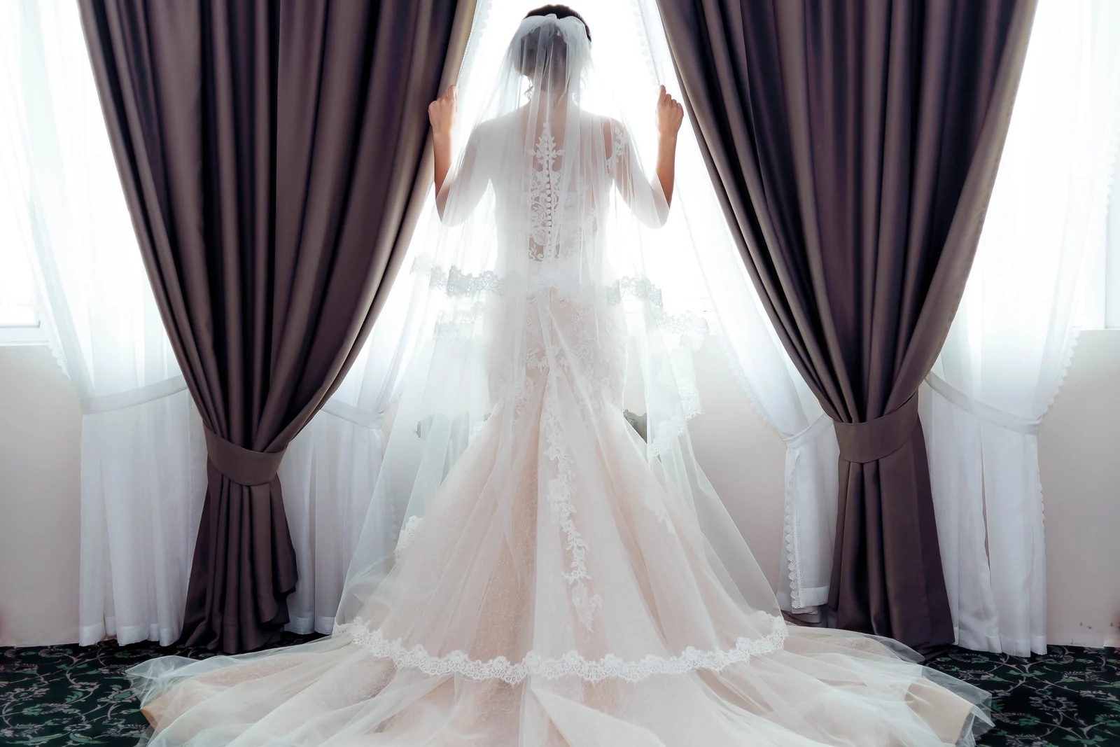 Bride on her wedding day